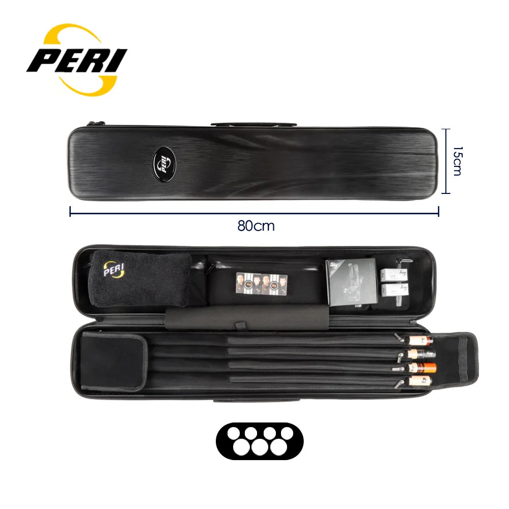 Original PERI Pool Case 7 Holes 10 Holes Portable Billiard Cue Case PC Material Hard and Anti-fall Bag Billiard Accessories