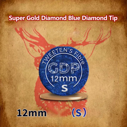 SuperGold Diamond Blue Tip Excellent Pool Cue Tip  Billiards Accessories with Authentic American Blue Diamond Logo