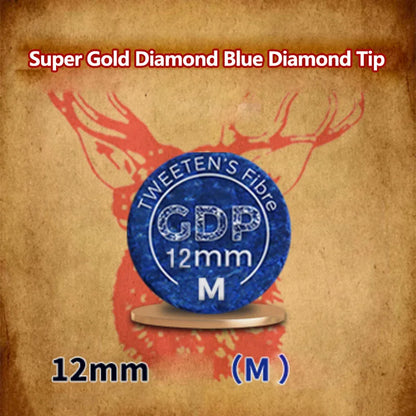 SuperGold Diamond Blue Tip Excellent Pool Cue Tip  Billiards Accessories with Authentic American Blue Diamond Logo