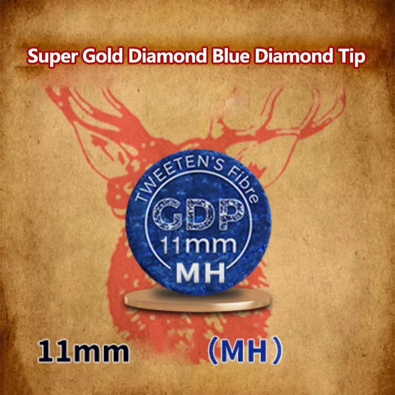 SuperGold Diamond Blue Tip Excellent Pool Cue Tip  Billiards Accessories with Authentic American Blue Diamond Logo