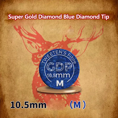 SuperGold Diamond Blue Tip Excellent Pool Cue Tip  Billiards Accessories with Authentic American Blue Diamond Logo