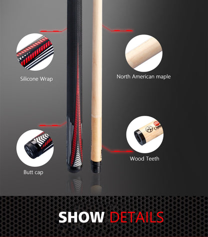 POINOS DY Pool Cue Billiard Cue 13mm Tip Maple Silicone Wrap Billar Stick Kit For Beginner Black 8 Nine Ball China