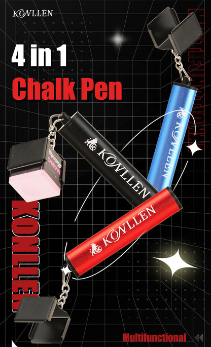 KONLLEN 4 in 1 Chalk Holder for Billiards Portable Pool Snooker Cue Tip Pricker Non-Slip Tips Storage Billiard Table Accessories