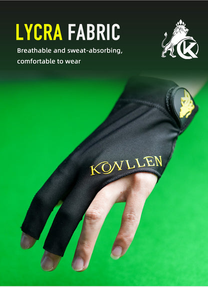 KONLLEN new Pool Glove Fingerless Gloves Left Hand Gloves Snooker Gloves Pool Cue/Carom Gloves Durable Billiards Accessories