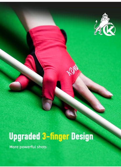 KONLLEN new Pool Glove Fingerless Gloves Left Hand Gloves Snooker Gloves Pool Cue/Carom Gloves Durable Billiards Accessories