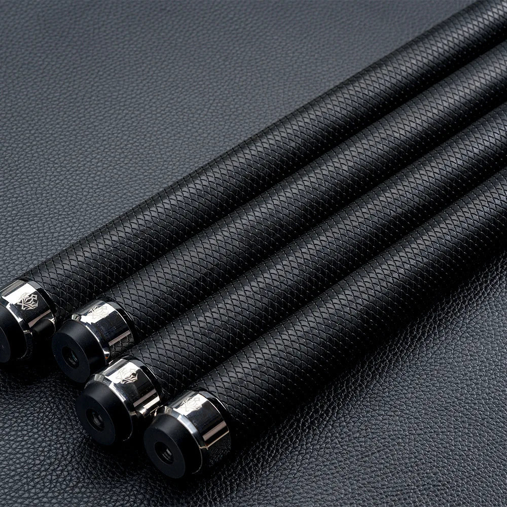 LEADSUPER pool cue  with 12.5mm tip 1/2 Split black technology carbon fiber cue for Billiard Cue Stick