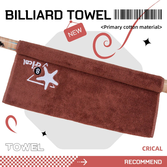 Crical Pool Cue Cleaning Towel with Multi-Function Polished Rod Wiping Cloth Suede Towel for Snooker Billiards Accessories