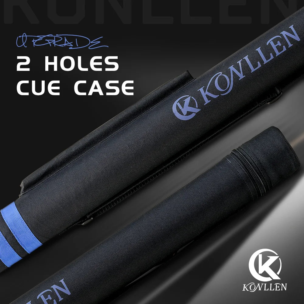 KONLLEN Billiard Case 2 Holes Tube Shape Canvas Oxford Pool Cue Bag 1/2 Billiard Cues Bag Cylinder New Arrival for Dropshopper