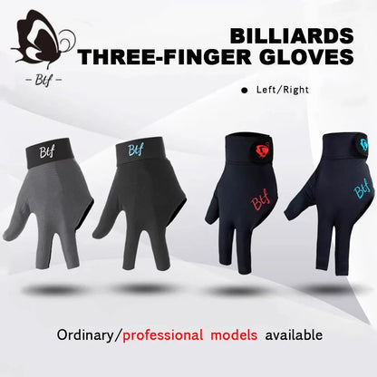 BTF Billiard gloves with  fingerless high-end professional Pool gloves three-finger gloves for billiard accessories