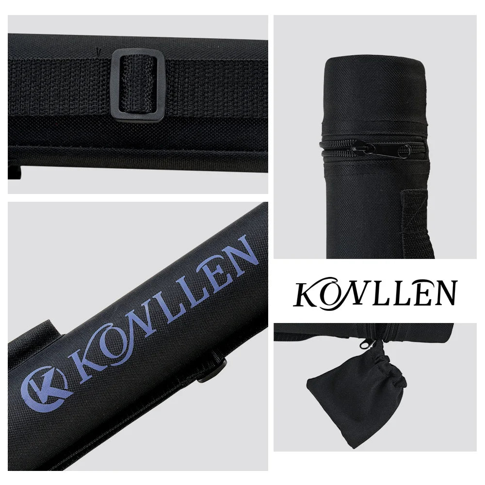 KONLLEN Billiard Case 2 Holes Tube Shape Canvas Oxford Pool Cue Bag 1/2 Billiard Cues Bag Cylinder New Arrival for Dropshopper