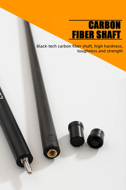 Sai Xiaoer Black technology Punch Carbon Fiber Cue 13mm 58'' Bakelit Tip 1/2 Break Cue Uniloc Pin Joint Billiard Table Cue