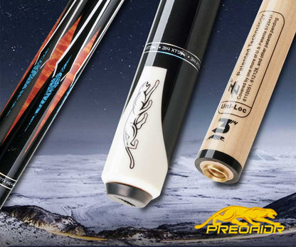 PREOAIDR-Billiard Pool Cue Stick, Snooth Grip, Uni-lock Joint Technology, XT9 3142, 10.5mm, 11.5mm, 12.5mm