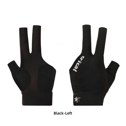 CRICAL 3 Fingers Billiard Glove Comfortable Lycra Snooker Cue Gloves Right Hand & Left Hand Billiard Training Gloves Accessories