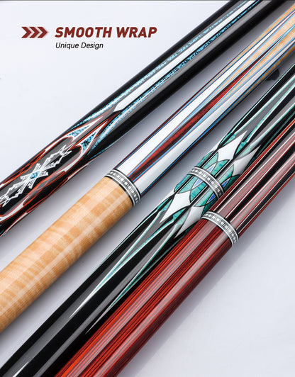 ZOKUE KONLLEN Carom Stick Carbon Fiber Shaft Maple Shaft Carom 3 Cushion Cue Carom Cue Taper 12mm Tip 142cm Libre Cue