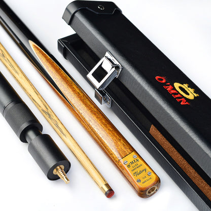 O'MIN VICTORY Snooker Cue 3/4 Piece Snooker Cue Kit with O'MIN Case with Telescopic Extension 9.0mm/9.8mm Tip Stick with Gifts