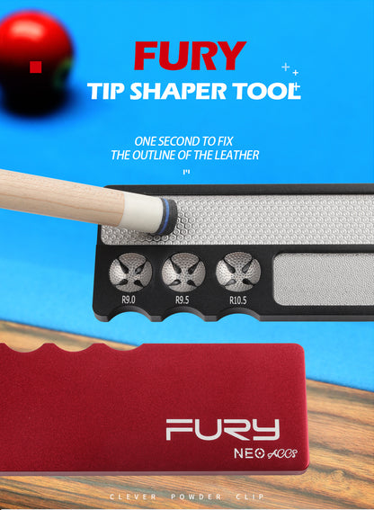 FURY Tip Repairer Durable Metal Multifunction 3 Colors Options Tool Conveninent Billiard Tip Shaper&Pricker Accessiories