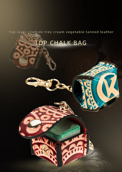 KONLLEN chalk hold Bag pendant cowhide