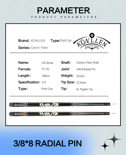 Konllen LW 12.5mm 3/8*8 Radial Pin Joint