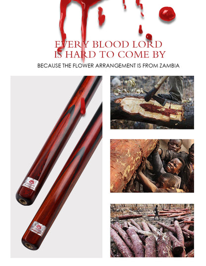 O'MIN Blood Lord 3/4 Snooker Cue Ebony Butt with Case with Extension Billiard Snooker 10mm Tip with Professional Cue Free Gift