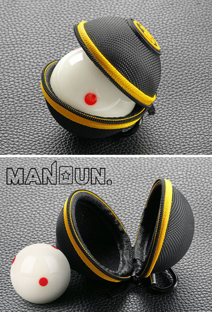 MANDUN Clip-on Cue Ball Case Nylon Fleece Material Premium Billiard Balls Holder Cue Balls Bag Pool Training Balls Case