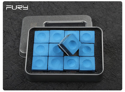 FURY Chalk Billiard 12 Pieces Blue Oil