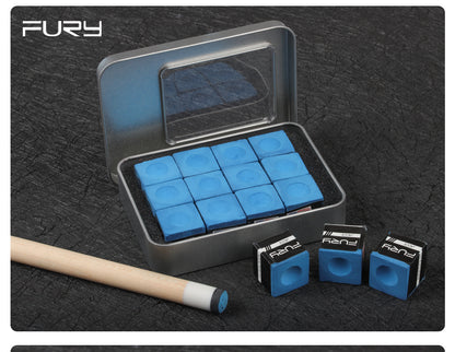 FURY Chalk Billiard 12 Pieces Blue Oil