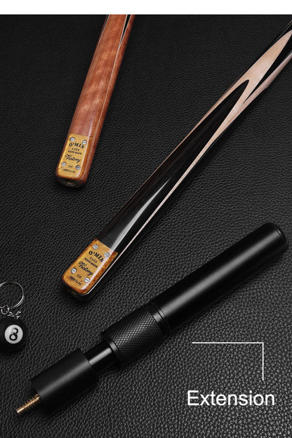 O'MIN VICTORY Snooker Cue 3/4 Piece Snooker Cue Kit with O'MIN Case with Telescopic Extension 9.0mm/9.8mm Tip Stick with Gifts