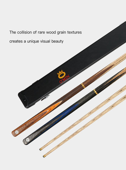 O'MIN Member Snooker Cue 3/4 Jointed Cue 57 inch 10-10.2mm Ash Cue OMIN Members Snooker Stick Billiard Cue With Case and Extension Kit