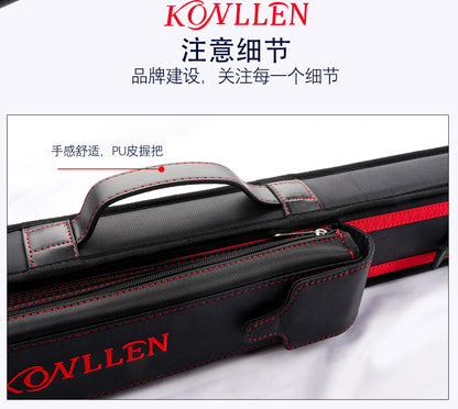 KONLLEN Billiard Carom Cue Case 3 Holes 1 Butt 2 Shafts Cue Case Bag 82cm Length