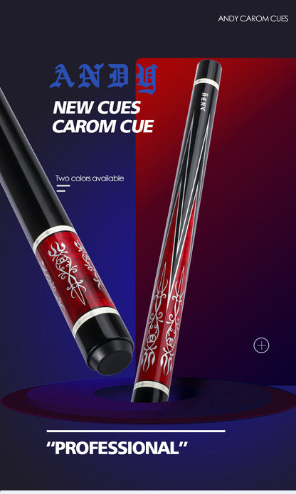 ANDY Billiard Carom Cue 3 Cushion Cue 12mm Tip 142cm Professional Carom Taper Cue Handmade Maple Billiards Stick Cue Libre Cue