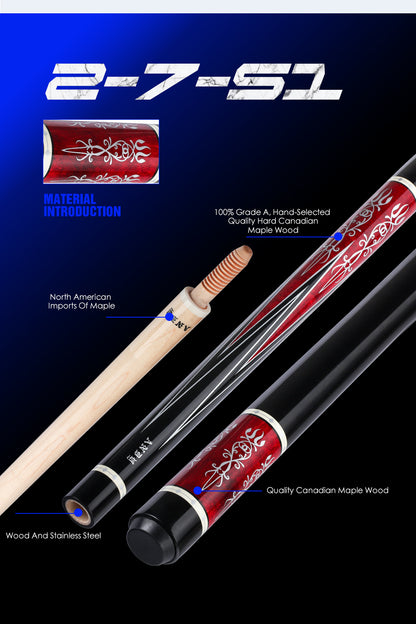 ANDY Billiard Carom Cue 3 Cushion Cue 12mm Tip 142cm Professional Carom Taper Cue Handmade Maple Billiards Stick Cue Libre Cue