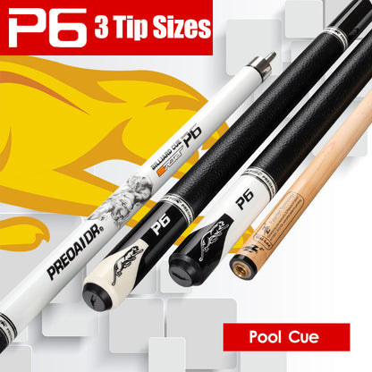 PREOAIDR 3142 P6 Billard Pool Cue Maple Shaft مع تمديد 13 مللي متر 11.5 مللي متر 10 مللي متر طرف Uni-lock مشترك جلد قبضة عصا جديلة