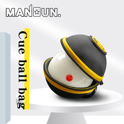 MANDUN Clip-on Cue Ball Case Nylon Fleece Material Premium Billiard Balls Holder Cue Balls Bag Pool Training Balls Case