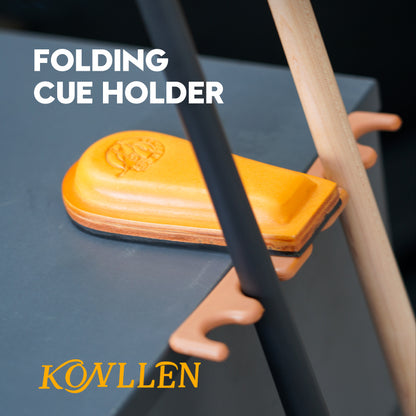 KONLLEN حامل جديلة جلدية يحمل 4 إشارات حامل البلياردو عصا البلياردو Carom Pool Cue Snooker Cue Stick Portable Holder Billiard Accessory