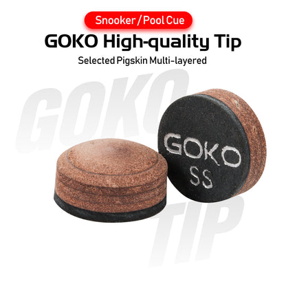 GOKO 3035 Snooker Cue Tip Billiards Cue Tip 1pcs 10mm 10.5mm 11mm 11.5mm 12mm 13mm Tip Billiard Accessories Billiard Snooker Cues Tip