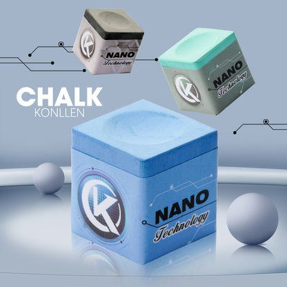 KONLLEN Billiards Chalk Professional Chalk Nano Technology Tournament Dedicated for National Billiards Players（Outstanding Performance,Reduce Miscue,Durable,Low Deflection）