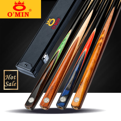 O'MIN ENLIGHTEN 3/4 Piece  1pc Snooker Cue with Case with Extension  Ash Snooker Cue