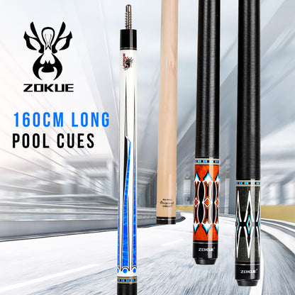 ZOKUE Billiard Cue 160cm 12.75mm Radial Pin Pool Cue  Stick For Tall Man