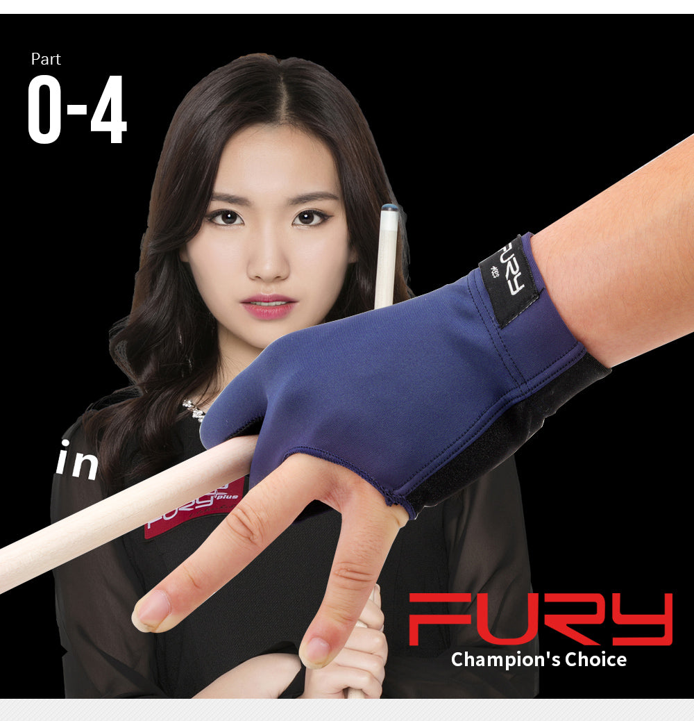 FURY Gloves Billiard Gloves Blue/Black Non-slip Lycra Fabric Pool Gloves  Snooker Glove Billiard Accessories