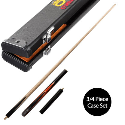 O'MIN Tyrant Snooker Cue 3/4 Piece One Piece Snooker Stick Kit with Case with Telescopic Extension 9.5mm Tip Billiard Cue Kit