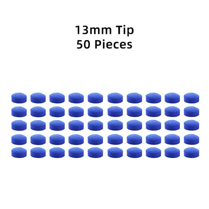 Blue Diamond Tips 50 Pcs Leather Cue Head Tip Snooker Cue Tip 9mm 10mm 11mm 12mm 13mm Pool Cue Tips Cheap Billiard Accessories