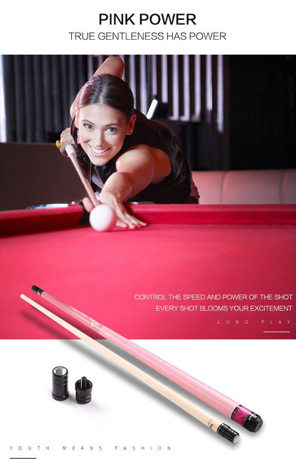 CUPPA Cue Pool Cue 11.75/13mm Tip Maple Shaft Stick Cue With Case Designed For Women 147cm Length