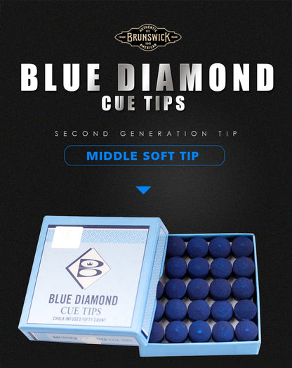 Blue Diamond Brunswick Snooker Cue Tip Billiards Stick Kit Tip 10mm 11mm Tip