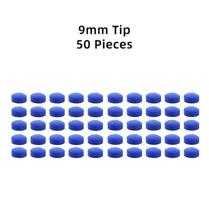 Blue Diamond Tips 50 Pcs Leather Cue Head Tip Snooker Cue Tip 9mm 10mm 11mm 12mm 13mm Pool Cue Tips Cheap Billiard Accessories