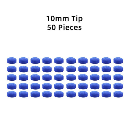 Blue Diamond Tips 50 Pcs Leather Cue Head Tip Snooker Cue Tip 9mm 10mm 11mm 12mm 13mm Pool Cue Tips Cheap Billiard Accessories