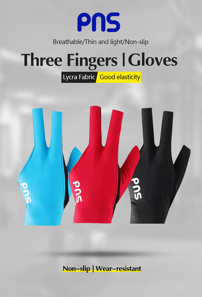 PNS Gloves 2pcs Lycra Fabric Billiard Gloves Two Pieces Non-slip Right/Left hand