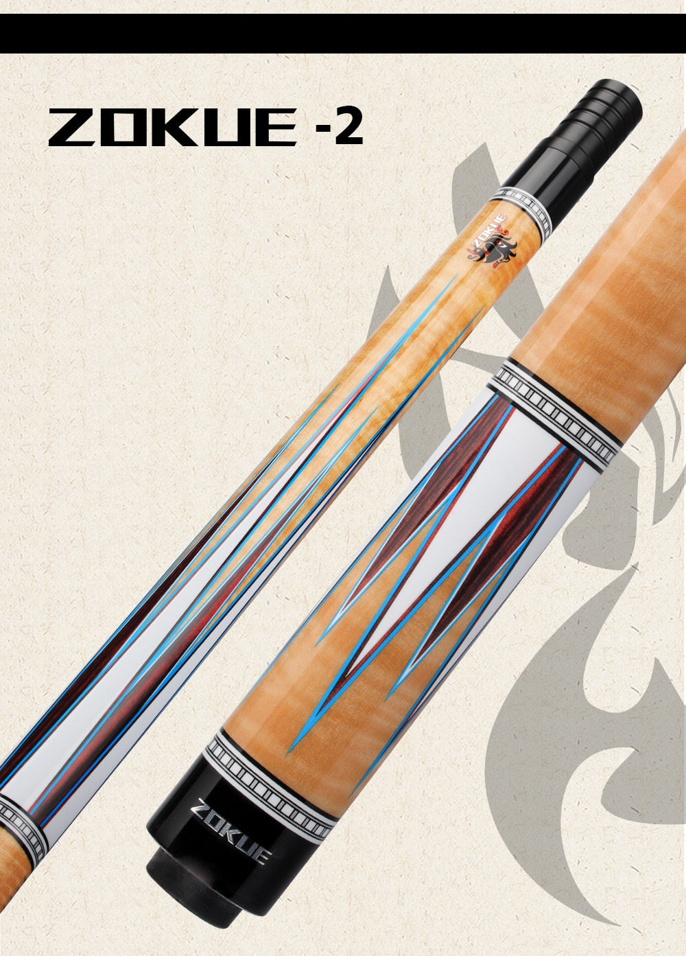 ZOKUE Carom Stick Professional Carom Billiard Cue 3 Cushion Cue Carom ...