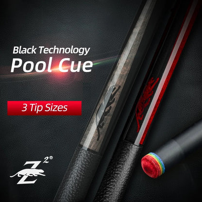 PREOAIDR 3142 King Billard Pool Cue Maple Carbon Shaft Black Technology Stick 12.5/11.8/10.8mm Rainbow Tip Uni-lock Joint Cue