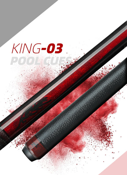 PREOAIDR 3142 King Billard Pool Cue Maple Carbon Shaft Black Technology Stick 12.5/11.8/10.8mm Rainbow Tip Uni-lock Joint Cue