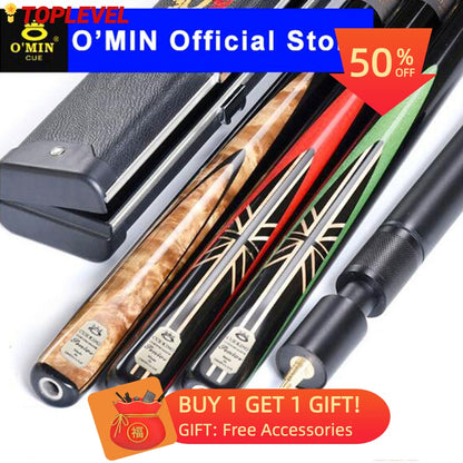 High-end Handmade EVOLVER One Piece Snooker Cue Kit with Case with Telescopic Extension 9.5mm 10mm 11.5mm Tip Snooker Stick Cue